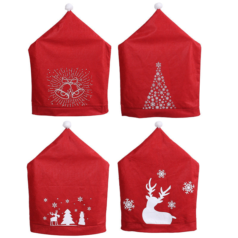 Christmas Bell Chair Cover Snowman Chair Cover Restaurant Bar Table Decoration
