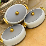 Food Warmer Container, Egg-shaped High-footed Insulated Box, 2L - 2.5L - 3L