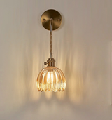 Retro Flower Glass Wall Lamp