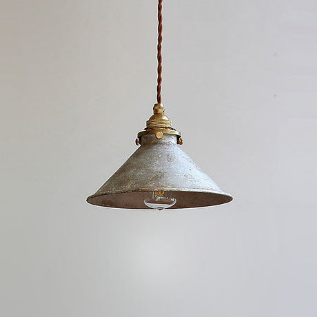 Rustic Iron Rust Pendant Light for Restaurant, Nordic Countryside Retro Cafe