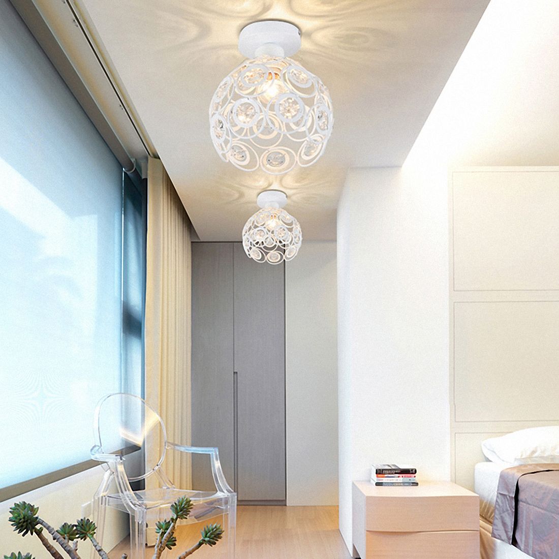 The Lumière Crystal Ceiling Light