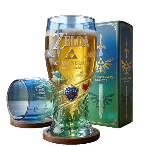 Colored glass bottle beer glass