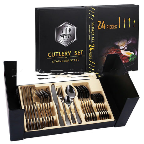 Luxurious Stainless Steel Tableware Gift Box Set