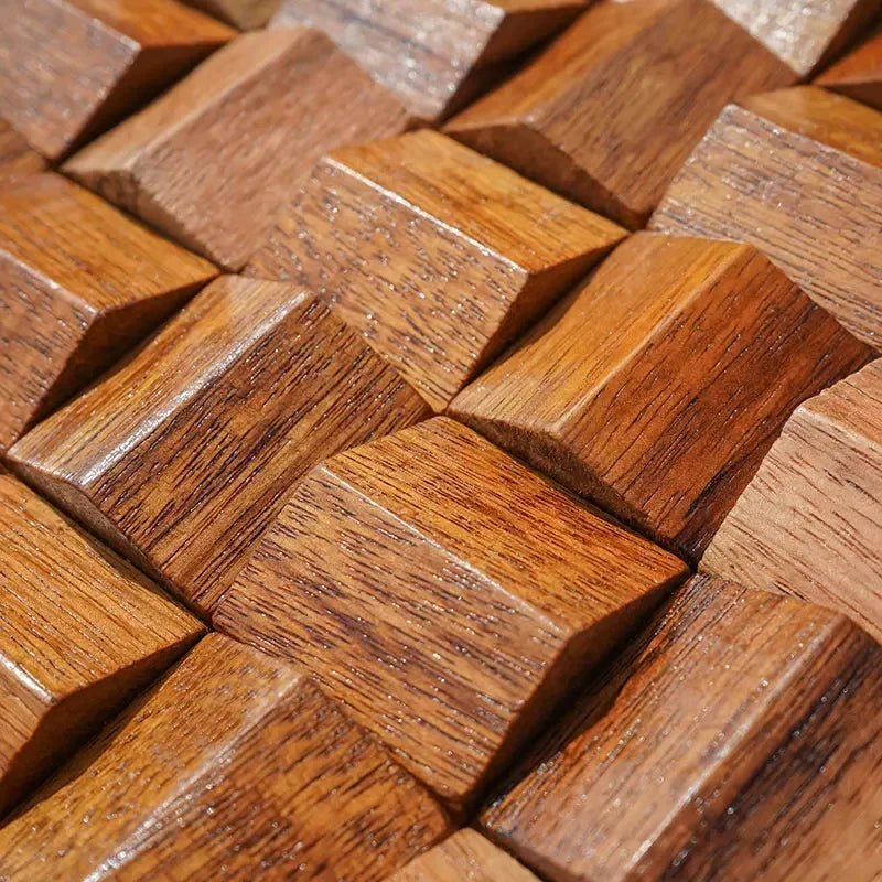 3D Wood Wall Covering Diffuser Mosaic Tile Acoustic Panel for HIFI Stereo Music Restaurant Art Store TV Video Room Wall Decor - Julia M LifeStyles