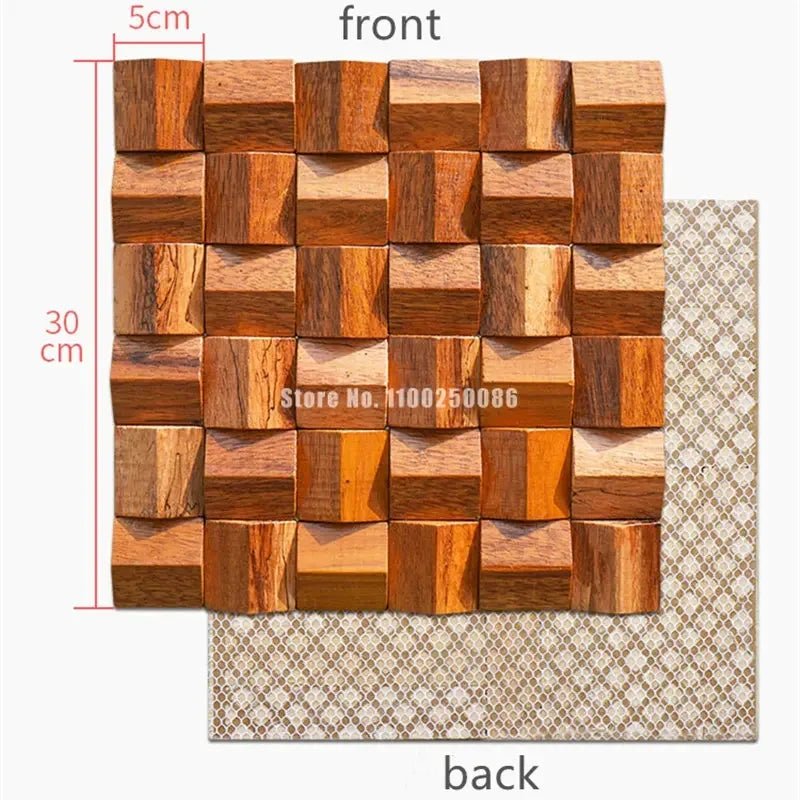 3D Wood Wall Covering Diffuser Mosaic Tile Acoustic Panel for HIFI Stereo Music Restaurant Art Store TV Video Room Wall Decor - Julia M LifeStyles