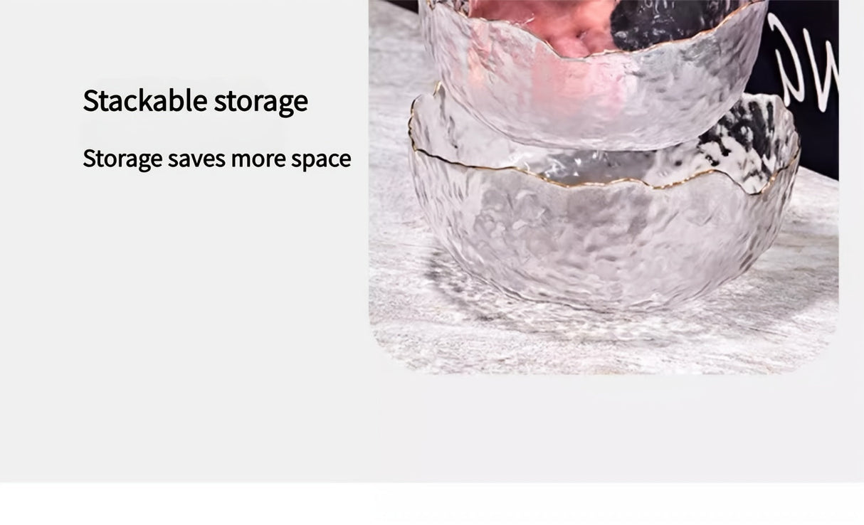 [Glass Mixing Bowls] Glass Mixing Bowls, Glass Serving Bowls, Clear Glass Bowls, Salad Bowl Set, Large Medium SmallThree-piece Glass Bowl Set, Glass Tableware, for Cereals, Desserts, Fruits, Oatmeal, Ice Cream, for Home Kitch Julia M LifeStyles