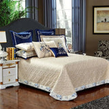 4/6/10Pcs Luxury Royal US Queen King size Bedding Set Stain Jacquard King/Queen Size Bed set Cotton Bed Spread Duvet Cover set - Julia M LifeStyles