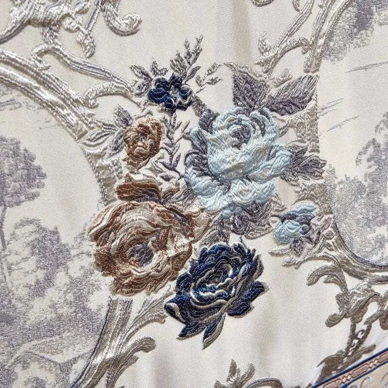 4/6/10Pcs Luxury Royal US Queen King size Bedding Set Stain Jacquard King/Queen Size Bed set Cotton Bed Spread Duvet Cover set - Julia M LifeStyles