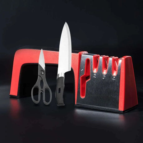 4 in 1 Knife Ceramic Knife Sharper -Diamond Coated Non-slip Base Stainless Steel 4 in 1 Knife Ceramic Knife Sharper -Diamond Coated Non-slip Base Stainless Steel 200007763:201336100;14:10 Knives 34