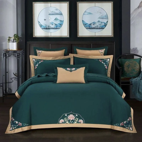 4-piece embroidered bedding set Julia M Home & Kitchen
