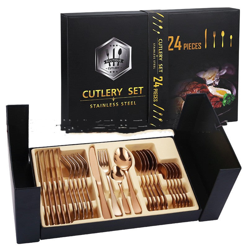Luxurious Stainless Steel Tableware Gift Box Set