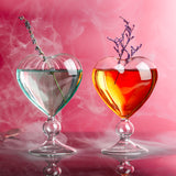 Love Cocktail Glass Heart-Shaped Lead-Free Crystal Goblet 210ml