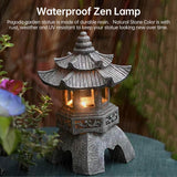 Solar-Powered Zen Garden Decor: Pagoda Lanterns & Statues eprolo