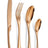 Luxury 24-Piece 304 Stainless Steel Cutlery Set - Dishwasher Safe Silverware Julia M Home & Kitchen