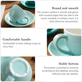 Nordic Ceramic Latte Cup – 300ml Artisan Coffee Cup with Contrast Rim