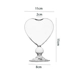 Love Cocktail Glass Heart-Shaped Lead-Free Crystal Goblet 210ml