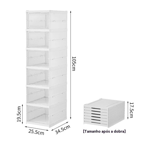 Transparent Foldable Shoe Storage Box - Dustproof & Space-saving Design - Julia M LifeStyles