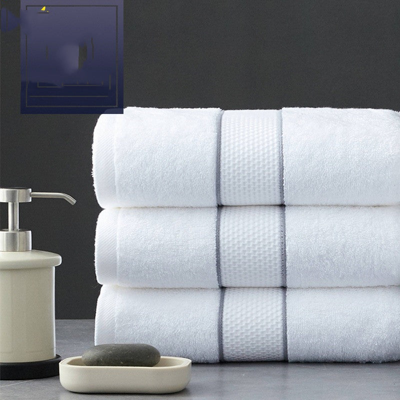 Cotton Beach Towel White Hotel-Grade Absorbent Luxury Bath Towels