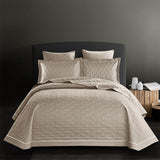 Opulent 3Pcs Cotton Coverlet Embossed Reversible Set