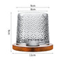Hand drawn rotating glass cups multiple multi-purpose whiskey glasses rotating glass cups
