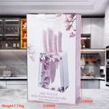 Elegant Pink Stainless Steel Chef's and Bread Knife Set