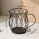 Elegant Wrought Iron Coffee Capsule Organizer & Dispenser – Large Capacity for Nespresso & Keurig