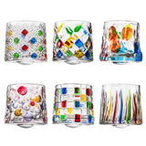 Hand drawn rotating glass cups multiple multi-purpose whiskey glasses rotating glass cups