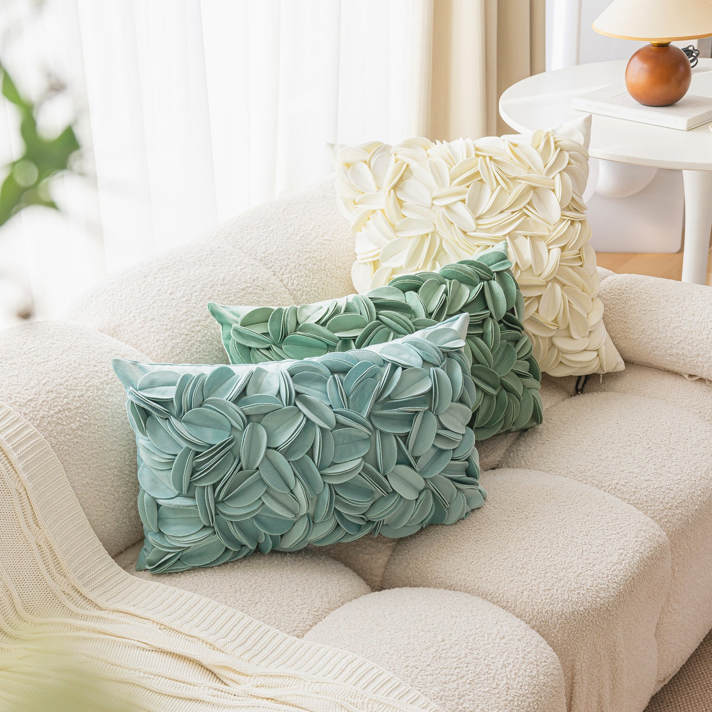 Ins Style Luxurious Dutch Velvet Handmade Pillowcase Cover 45x45cm / 30x50cm