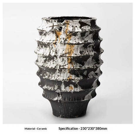 Wabi-sabi-inspired Vintage-style Artistic Ceramic Vase