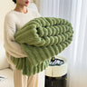 Rabbit plush blanket