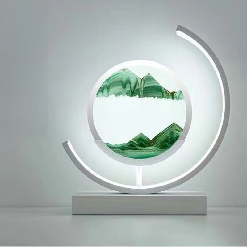 European Style LED Flowing Sand Painting Lamp - Elegant Night Light for Home Julia M Home & Kitchen