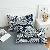 Bedding  Pillowcase Black skull 3D Print Pillow Case Pillow Bedding