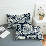 Bedding  Pillowcase Black skull 3D Print Pillow Case Pillow Bedding eprolo