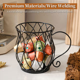 Elegant Wrought Iron Coffee Capsule Organizer & Dispenser – Large Capacity for Nespresso & Keurig