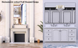 60 "x36" oversized modern square bathroom mirror with Balk frame decorative large wall mirror aluminum frame vertical or horizon - Julia M LifeStyles