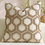 Luxury Honeycomb Tufted Cushion Cover – Textured Decorative Pillow Case
