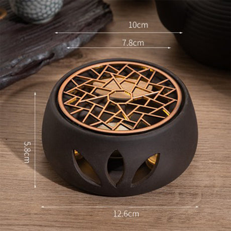 Ceramic Teapot Warmer Tea Warmer with Tealight Tray Candle Furnace Heating base - Julia M LifeStyles
