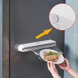 Elegant Cling Film Suction Cup Wall-Mounted Cutter with Free Plastic Wrap