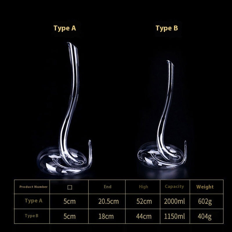 High-grade Crystal Snake-shaped Wine Decanter