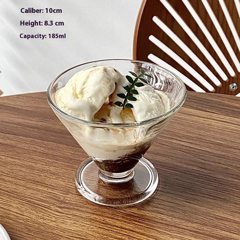 Elegant Irregular Glass Dessert Cup – 180ml-185ml