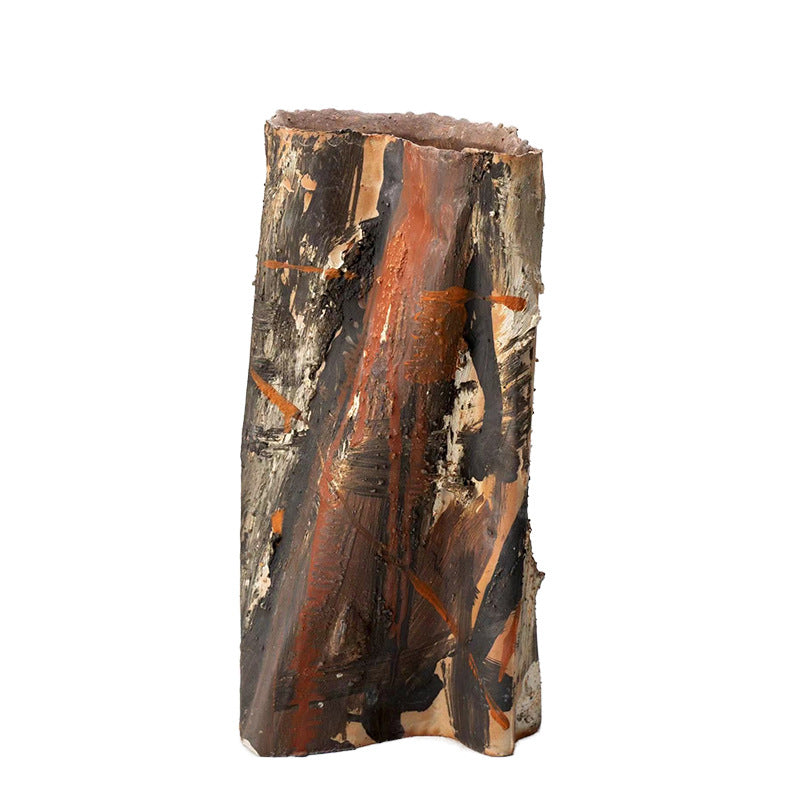 Wabi-Sabi Elegance: Vintage-Inspired Glazed Ceramic Vase