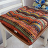 Dark Retro Southeast Asian Cotton Linen Luxurious Chair Cushion