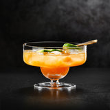 Elegant Glass Stemware for Coffee, Fruit Tea, and Beverages