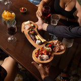 Elegant Wooden Aperitif and Fruit Plate
