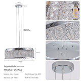 Modern Crystal Ceiling Light – Round Flush Mount Chandelier
