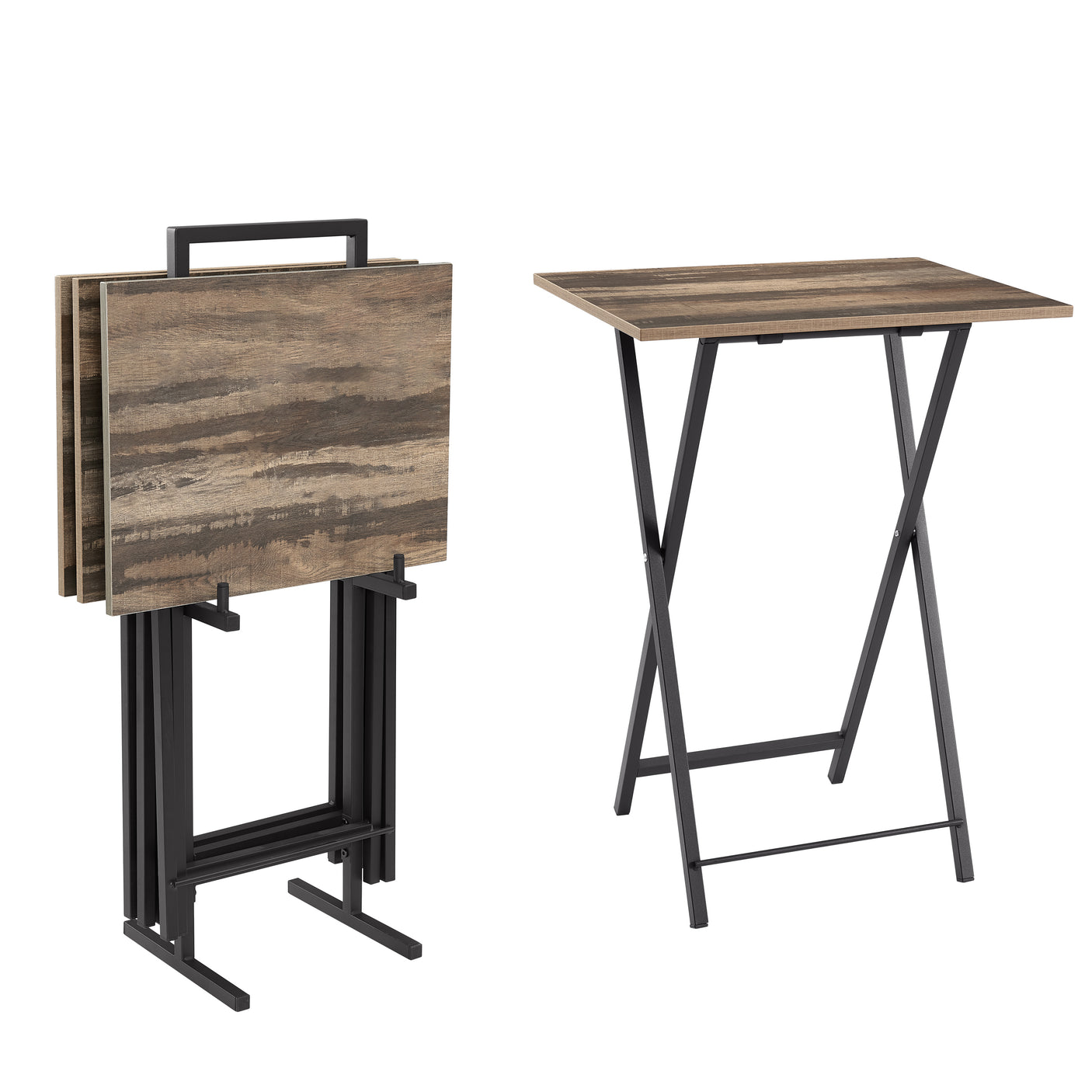 TV Trays for Eating Set of 4 with Stand,Folding TV/Snack Tray Table Set,Folding TV Dinner Tables for Small Space - Julia M LifeStyles