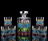 Painted Crystal Glass Liquor Glass Set - High-grade Wine Set