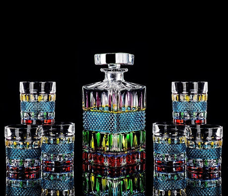 Painted Crystal Glass Liquor Glass Set - High-grade Wine Set