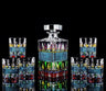 Painted Crystal Glass Liquor Glass Set - High-grade Wine Set