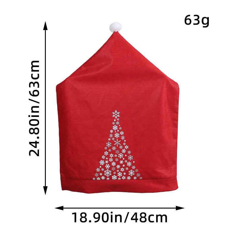 Christmas Bell Chair Cover Snowman Chair Cover Restaurant Bar Table Decoration